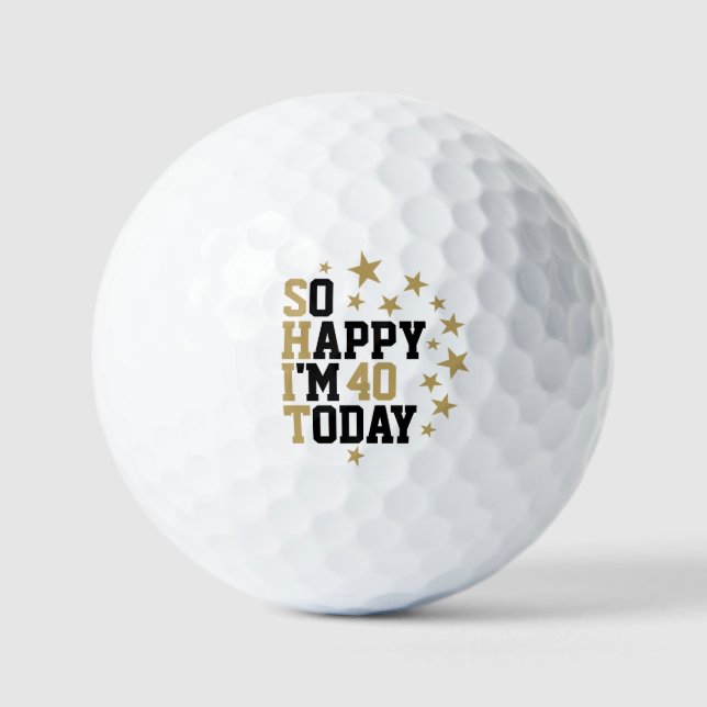 Fun Custom Any Age Birthday Golf Balls (Front)