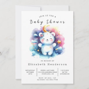 Fun Custom Bear Baby Shower Invitation