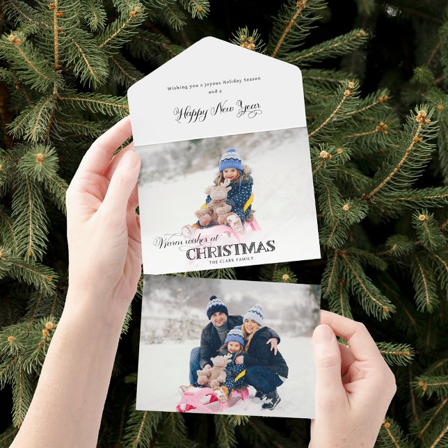 Fun Custom Christmas Typography Photo All In One Invitation (Creator Uploaded)