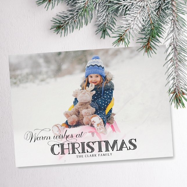 Fun Custom Christmas Typography Photo Holiday Card (Creator Uploaded)