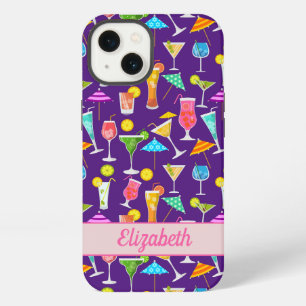 Fun Custom Cocktail Party Pattern iPhone 13 Case