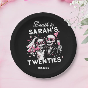 Fun Custom Death to your Twenties Birthday Party Paper Plate
