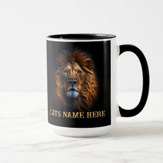 Fun Custom "I Love My Cat" Lion Coffee Mug