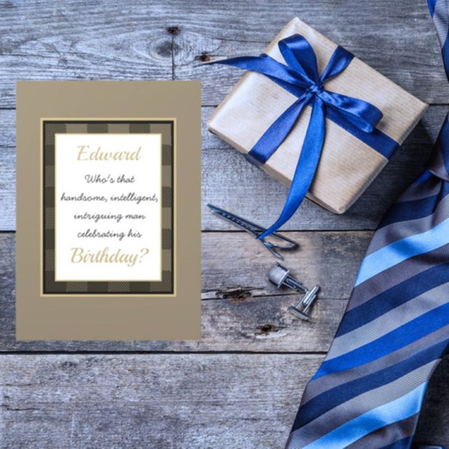 Fun, Custom Man's Birthday card (Creator Uploaded)