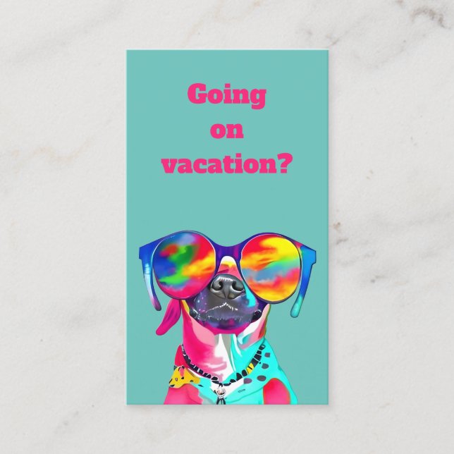 Fun Custom Pet Sitter Dog Walker Business Card (Front)