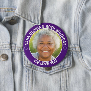 Fun Custom Photo Birthday Party Favour 10 Cm Round Badge