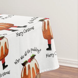 Fun Custom Pudding Merry Christmas  Tablecloth