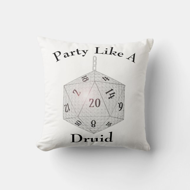 Fun Custom Role Player Party Theme Throw Pillow (Front)