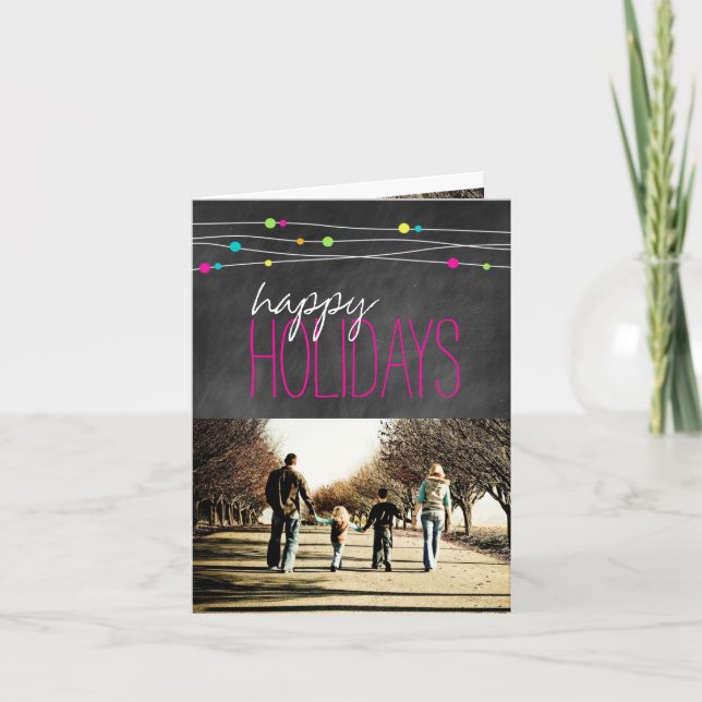 Fun Customisable Happy Holidays Greeting Card (Front)