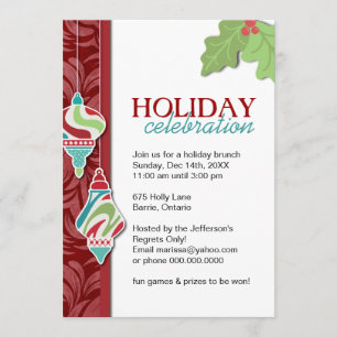 Fun Customisable Holiday Party Invitation