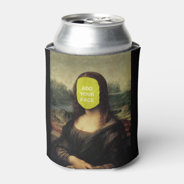 Fun customisable Leonardo Da Vinci "Mona Lisa"… Can Cooler (Can Front)