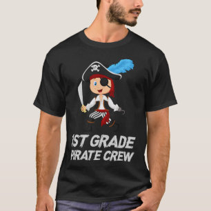 Fun Cute 1st Grade Pirate Halloween  T-Shirt