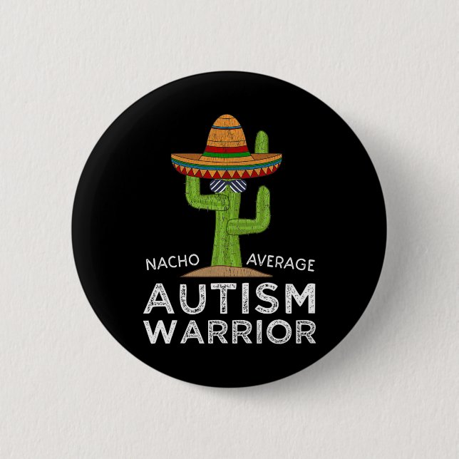 Fun Cute Autistic Support Fun Autism Warrior Aware 6 Cm Round Badge (Front)