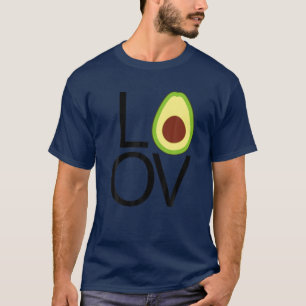 Fun Cute Avocado LOVE Graphic Funny Novelty Vegan T-Shirt