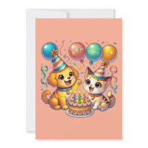 Fun & Cute Birthday Puppy & Kitten Party