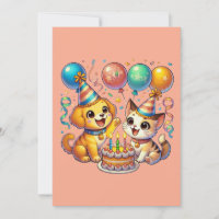 Fun & Cute Birthday Puppy & Kitten Party