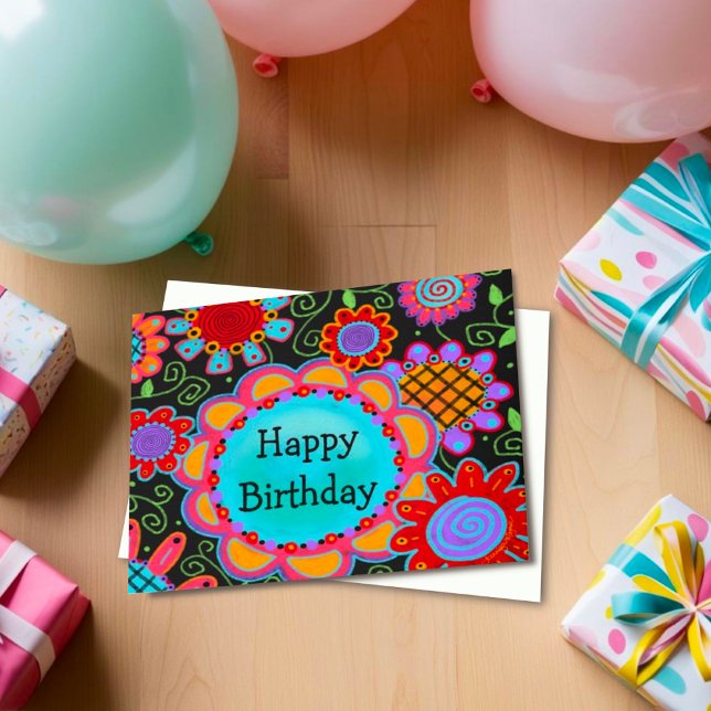 Fun Cute Colourful Happiest of Birthdays Card (Creator Uploaded)