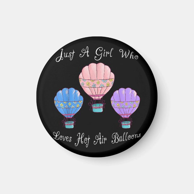 Fun Cute Hot Air Balloon Magnet (Front)