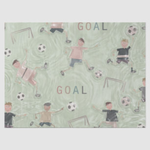 Fun-Cute kids playing soccer Tissue Paper