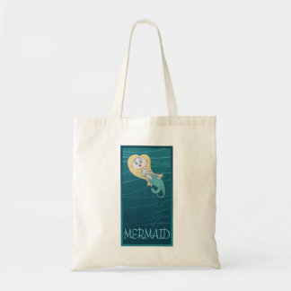 Fun & Cute Mermaid Swimming In The Sea Tote Bag