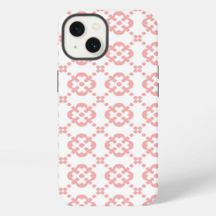 Fun Cute Pink and White Pattern iPhone 13 Case
