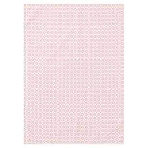 Fun Cute Pink and White Pattern Tablecloth