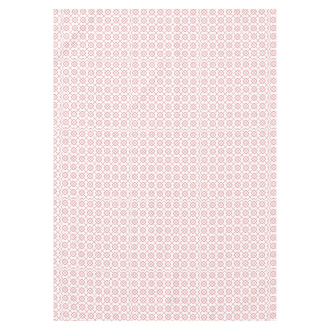 Fun Cute Pink and White Pattern Tablecloth (Front)