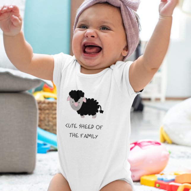 Fun Cute Sheep of the Family Baby  Bodysuit (Creator Uploaded)