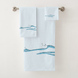 Fun Cute Whimsical Rubber Duck  Bath Towel Set