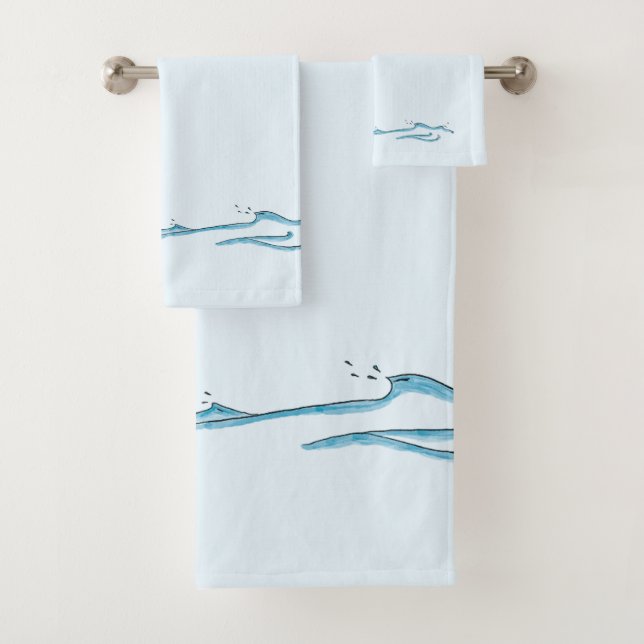 Fun Cute Whimsical Rubber Duck  Bath Towel Set (Insitu)