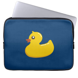 Fun Cute Yellow Rubber Ducky Laptop Sleeve