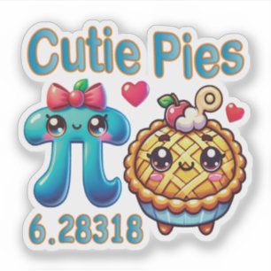 Fun “Cutie Pies” Cute Pi Symbol & Pie Pun