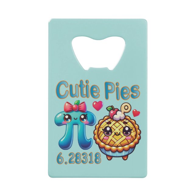 Fun “Cutie Pies” Cute Pi Symbol & Pie Pun (Front)
