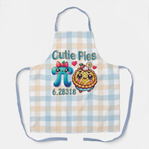Fun “Cutie Pies” Cute Pi Symbol & Pie Pun Apron
