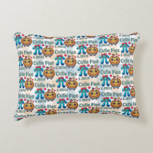 Fun “Cutie Pies” Cute Pi Symbol & Pie Pun Decorative Cushion