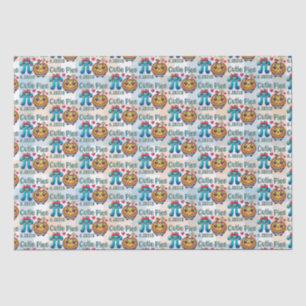 Fun “Cutie Pies” Cute Pi Symbol & Pie Pun Tissue Paper