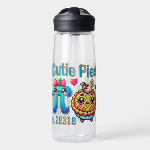 Fun “Cutie Pies” Cute Pi Symbol & Pie Pun Water Bottle