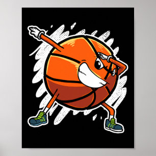 Fun Dabbing Basketball Ball Dab Sports Player Poster