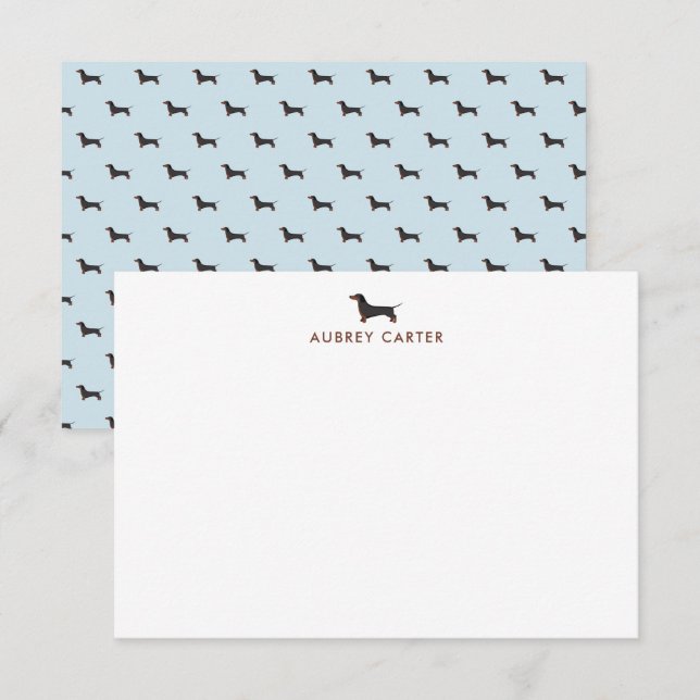 Fun Dachshund Dog Lovers Personalised Card (Front/Back)