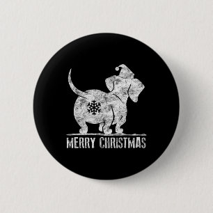 Fun Dachshund Ugly Christmas Weiner Dog Lovers Wo 6 Cm Round Badge