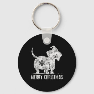 Fun Dachshund Ugly Christmas Weiner Dog Lovers Wom Key Ring