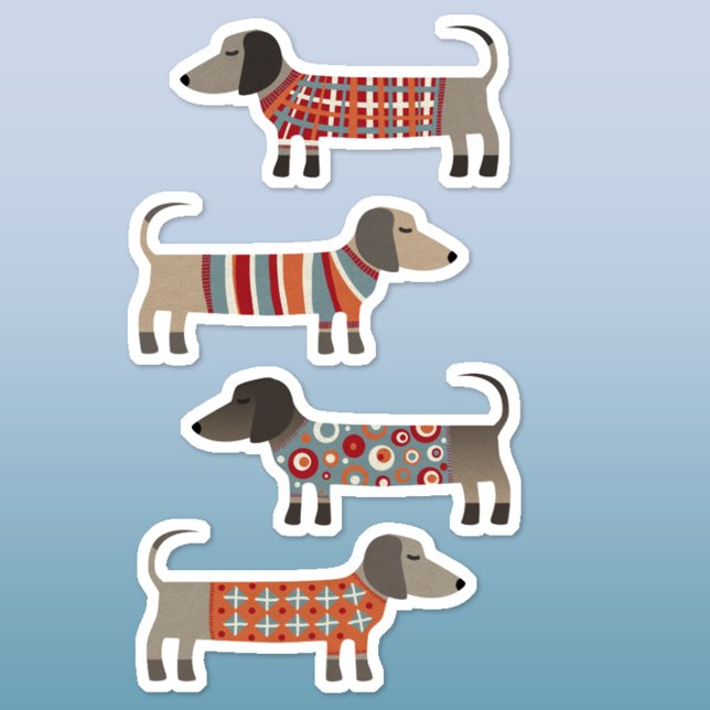 Fun Dachshund Wiener Sausage Dog (Dachshund Wiener Sausage Dog fun stickers)