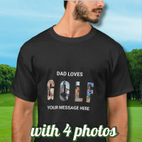 Fun Dad Golf Custom 4 Photos Message 