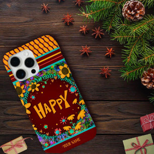 Fun Daisy Floral Happy Inspirivity Name iPhone 13 Pro Max Case