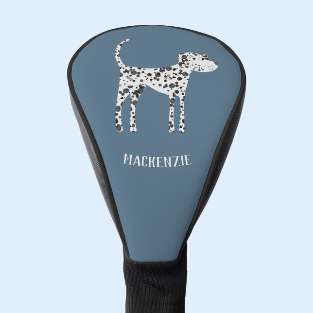 Fun Dalmatian Dog Personalised Golf Head Cover (Dalmatian dog personalized golf head cover)