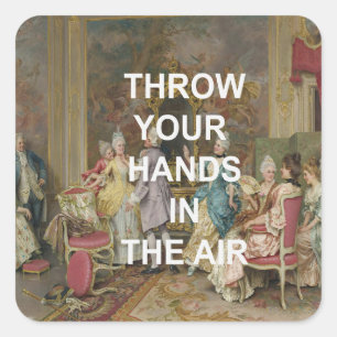 Fun Dance Floor Quote + Victorian Oil Painting Square Sticker