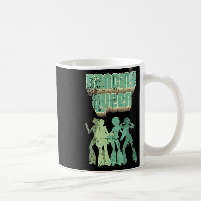 Fun Dancing Queen Disco Party Retro Distressed Des Coffee Mug (Right)