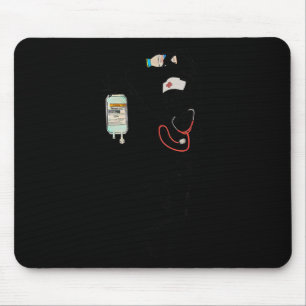 Fun Dancing Skeleton Nurse Halloween Costume Spook Mouse Pad