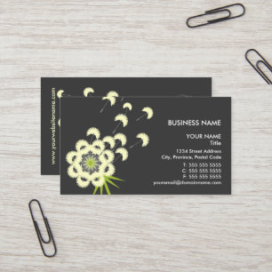 Fun Dandelion Floral Business Card