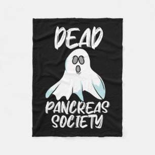 Fun Dead Pancreas Society T1d T2d Design Fleece Blanket